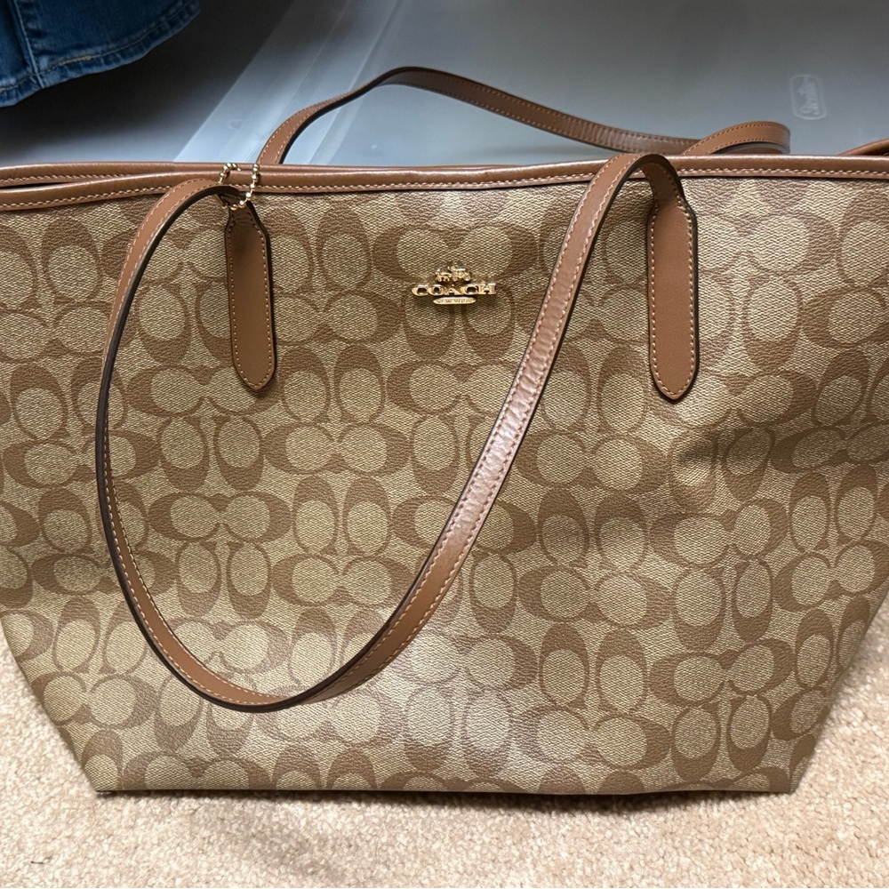 Coach Brown Signature Tote and Slip-On Set - Picture 5 of 9